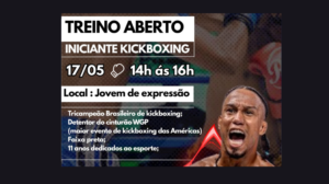 Tudo começa em um treino: participe do Aulão Aberto de Kickboxing com Cabelo Monteiro! 🥊