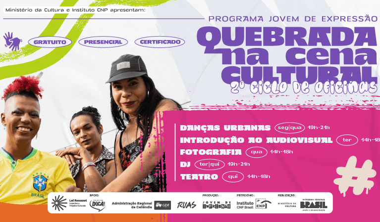 Jovem de Expressão abre vagas para cursos gratuitos voltados a área cultural