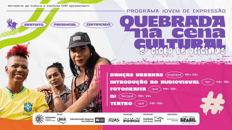 Jovem de Expressão abre vagas para cursos gratuitos voltados a área cultural