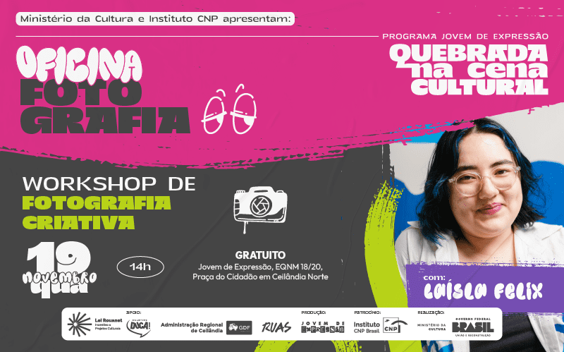 Workshop de Fotografia Criativa com Laísla Felix