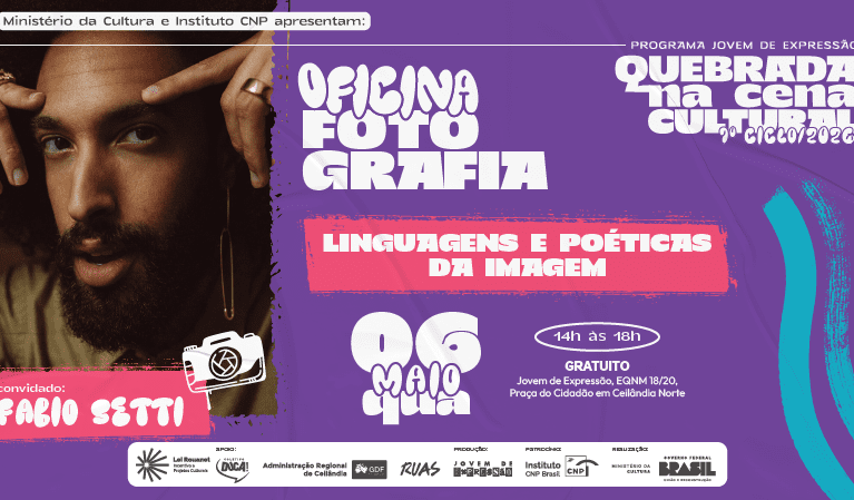 Aula de fotografia do Jovem de Expressão recebe palestra com o artista visual Fabio Setti