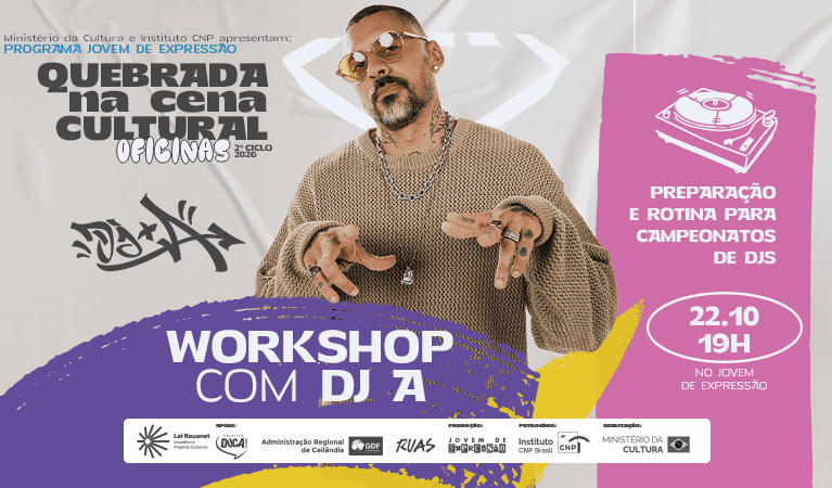 Workshop com DJ A aborda preparação e rotina para campeonatos de DJs no Jovem de Expressão