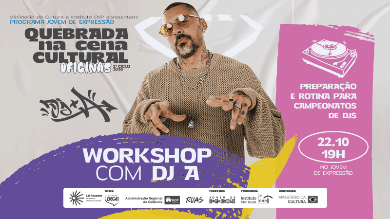 Workshop com DJ A aborda preparação e rotina para campeonatos de DJs no Jovem de Expressão