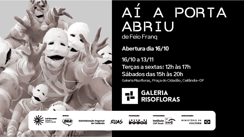 Todo encontro gera ficção: Galeria Risofloras abre exposição do artista Feio Franq em Ceilândia